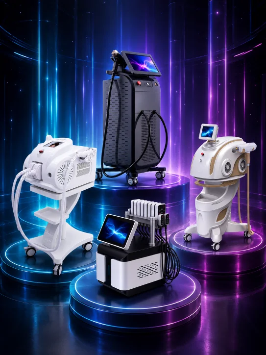 A range of cosmetic laser machines ready for sale
