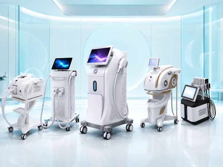 A selection of professional cosmetic laser machines